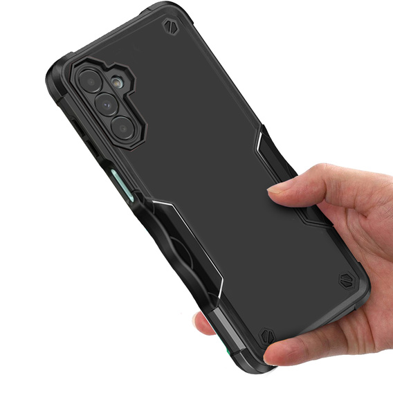 Obrnené puzdro pre Samsung Galaxy A14 4G/5G, Dual-Layer, čierne