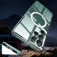 Magnetické puzdro Dual Glass MagSafe pre Samsung Galaxy S22 Ultra, zelený