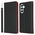 Klapkové puzdro pre Samsung Galaxy S25+ Plus, Litchi Skin Grain, čierne