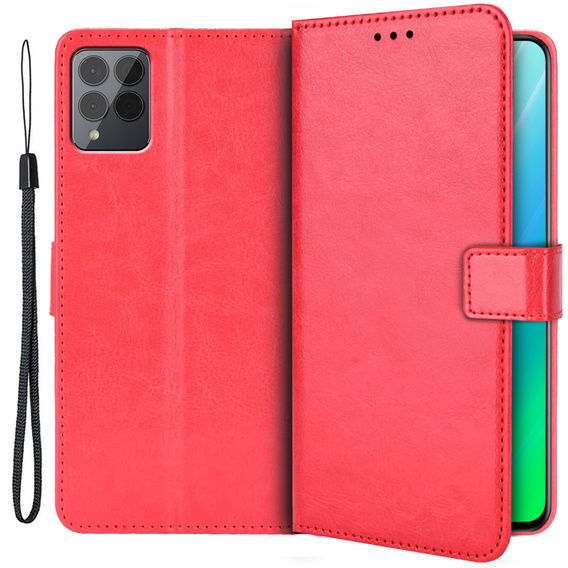 Klapkové puzdro pre T Phone Pro 5G, Crazy Horse Wallet, červené