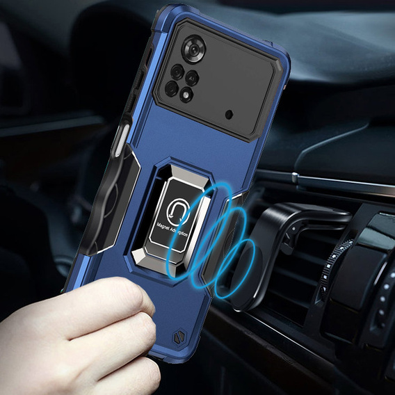 Obal na mobil pre Xiaomi Poco X4 Pro 4G, Dual-Layer Armor, modré