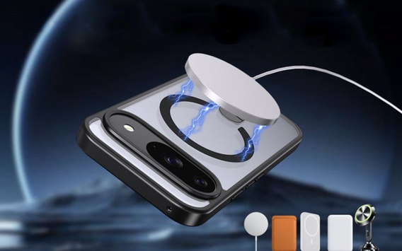 Hybridné puzdro Fusion pre Google Pixel 10 / 10 Pro, pre MagSafe, so stojanom, sivé