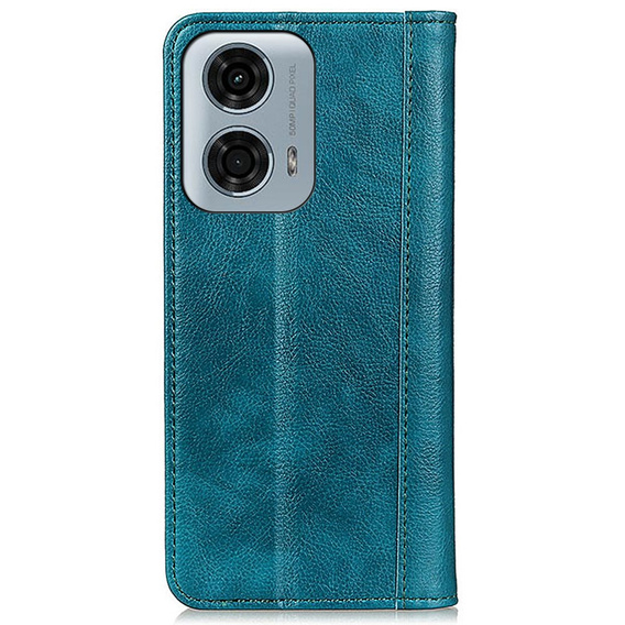 Obal na mobil pre Motorola Moto G24 / G24 Power / G04, Wallet Litchi Leather, modré