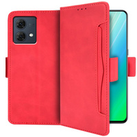 Klapkové puzdro pre Motorola Moto G84 5G, Card Slot, červené