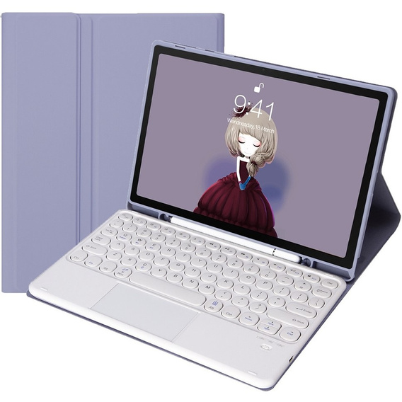 Puzdro + klávesnica Samsung Galaxy Tab S6 Lite 2020 P610/P615 / S6 Lite 2022 10.4, Touchpad Pen Slot, fialové