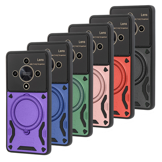 Pancierované puzdro pre Honor Magic 6 Lite 5G, Magnetic Ring, čierne