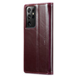 CASEME flipové puzdro pre Samsung Galaxy S21 Ultra 5G, Waxy Textured, červené