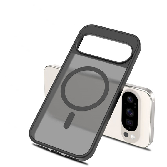 Matné puzdro pre Google Pixel 10 / 10 Pro, pre MagSafe, priesvitné čierne