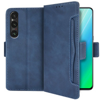 Klapkové puzdro pre Sony Xperia 1 V, Card Slot, tmavomodré