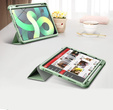 Obal na mobil pre iPad Air 4 10.9 2020 / iPad Pro 11 2020 / 2018, Suritch Full Body, transparentné / zelené