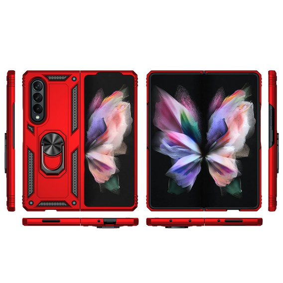 Pancierované obal na mobil pre Samsung Galaxy Z Fold3 5G, Nox Case Ring, červené
