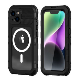 Vodotesné puzdro IP68 pre iPhone 14, SHELLBOX MagSafe, čierne