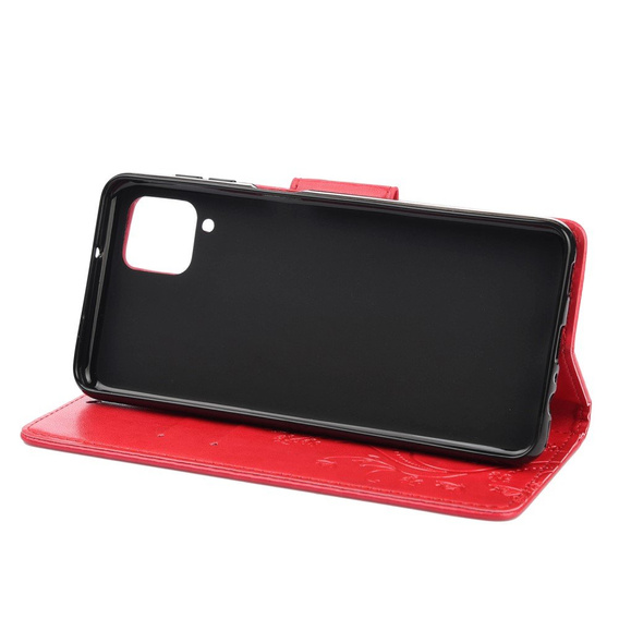 Klapkové puzdro pre Samsung Galaxy A12 / M12 / A12 2021, Butterfly, červené