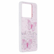 Puzdro pre Xiaomi 13T / 13T Pro / Redmi K60 Ultra, Glitter Butterfly, ružové