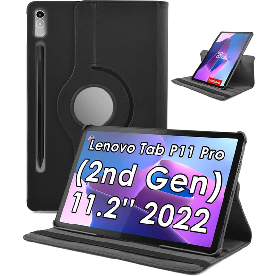 Puzdro pre Lenovo Tab P11 Pro Gen 2 TB132FU TB132XU 11.2" TB330FU 10.95", otočné o 360°, čierne