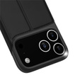 Puzdro Dux Ducis pre iPhone 17 Pro Max, Skin Pro, s chlopňou, s otvorom na kartu, čierne