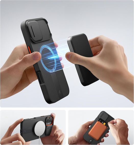 Puzdro pre iPhone 12 / 12 Pro, Suritch Shockproof, pre MagSafe, čierne