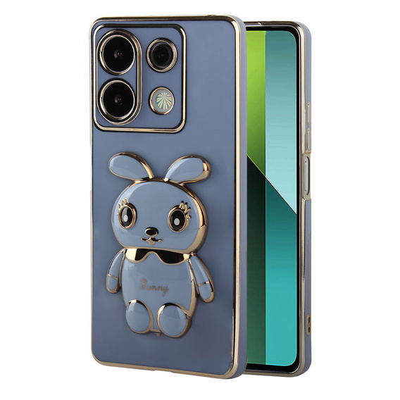 Puzdro pre Xiaomi Redmi Note 13 Pro 5G, Rabbit, modré + tvrdené sklo 9H