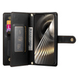 Klapkové puzdro pre Xiaomi Poco X7 Pro 5G, Wallet Zipper Pocket, čierne