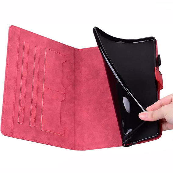 Puzdro pre iPad 10.2" 2021/2020/2019 (9/8/7 gen.), s chlopňou, animal, červené