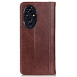 Flipové puzdro pre Samsung Galaxy S25 Edge, Split Leather, hnedé