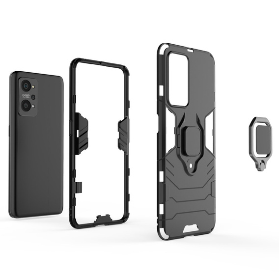 Obal na mobil pre Realme GT 2 5G / GT Neo 2 / GT Neo 3T, Kickstand Ring, modré
