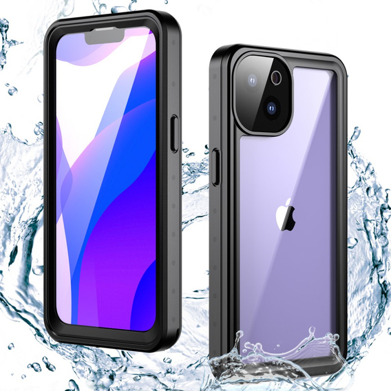 Vodotesné puzdro IP68 pre iPhone 13, čierne