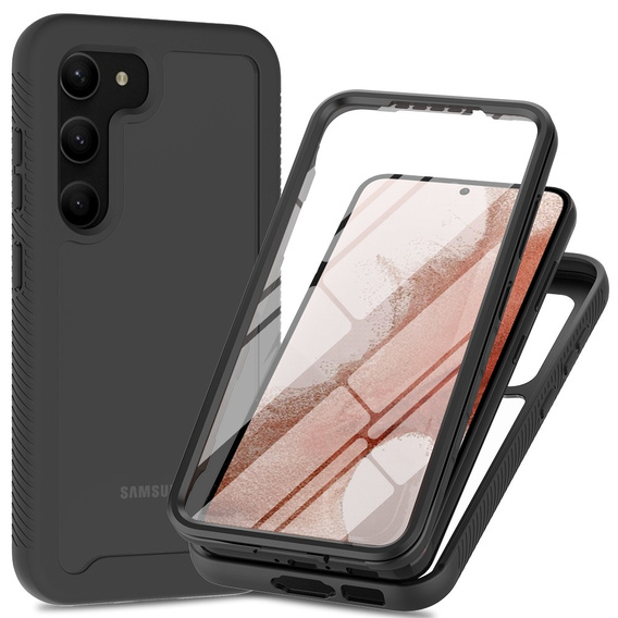 Puzdro pre Samsung Galaxy S23, Shockproof, s fóliou, čierne