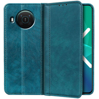 Obal na mobil pre Nokia X10 / X20, Wallet Litchi Leather, zelený