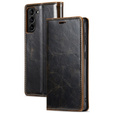 Klapkové puzdro pre Samsung Galaxy S23, ERBORD Waxy Wallet, hnedé