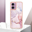 Ochranné puzdro pre Motorola Moto G24 / G24 Power / G04, Marble Slim Case, ružové