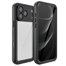 Puzdro pre iPhone 17 Pro Max, vodotesné IP68 Redpepper, čierne
