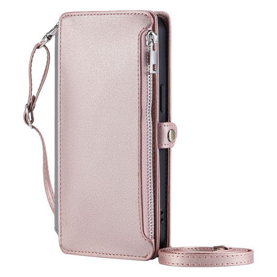 Klapkové puzdro pre Xiaomi Redmi 14C / Xiaomi Poco C75, Wallet Zipper Pocket, ružové