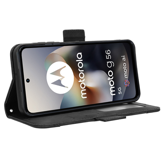Klapkové puzdro pre Motorola Moto G56 5G, Card Slot, čierne