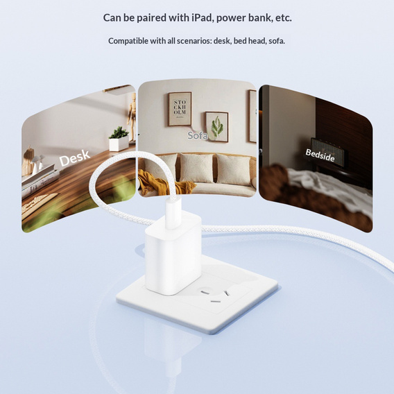 Magnetický USB-C nabíjací kábel pre Apple Pencil (2. generácia), biely