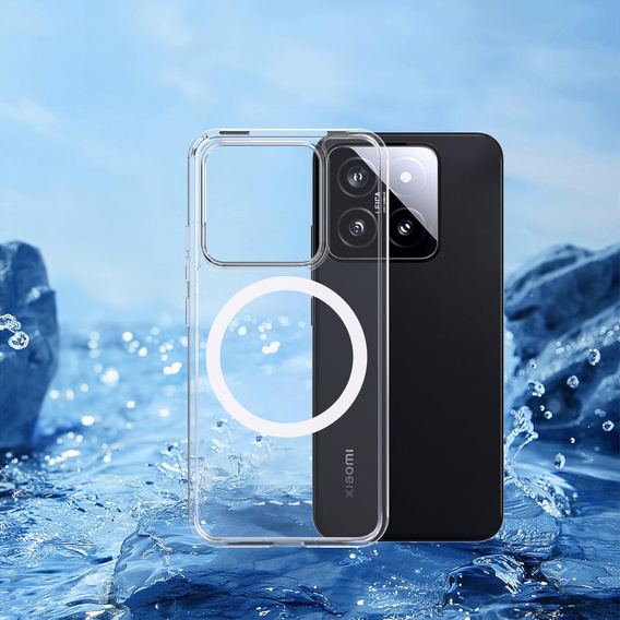 Puzdro pre Xiaomi 14T Pro, Fusion Hybrid, pre MagSafe, priehľadné