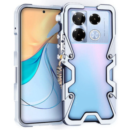 Puzdro pre Infinix Note 40 Pro, Aluminium Alloy Bumper, strieborné