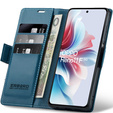 Puzdro pre Oppo Reno 11F, ERBORD Glossy Litchi, flipová peňaženka, modré