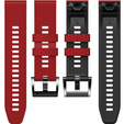 Silikónový remienok pre Garmin Fenix 7 / Forerunner 965 / 955 / 945 / 935,  červený / čierny
