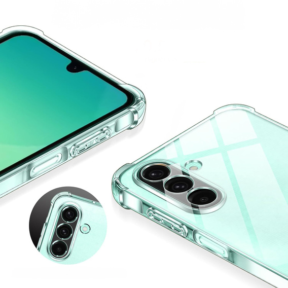 Puzdro pre Samsung Galaxy A26, Erbord Dropproof, priehľadné + sklo
