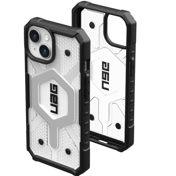 Urban Armor Gear Obal na mobil pre iPhone 15 Plus, Pathfinder MagSafe, transparentné / čierne