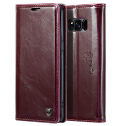 CASEME flipové puzdro pre Samsung Galaxy S8, Waxy Textured, červené