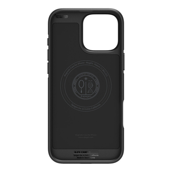 Puzdro Spigen pre iPhone 16 Pro, Core Armor MagSafe, čierne + tvrdené sklo 9H
