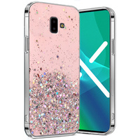 Obal na mobil pre Samsung Galaxy J6 Plus, Glittery, ružové