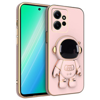 Obal na mobil pre Xiaomi Redmi Note 12 4G, Astronaut, ružové rose gold