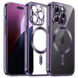 Puzdro pre iPhone 16 Pro, Electro MagSafe, fialové + sklo na displej