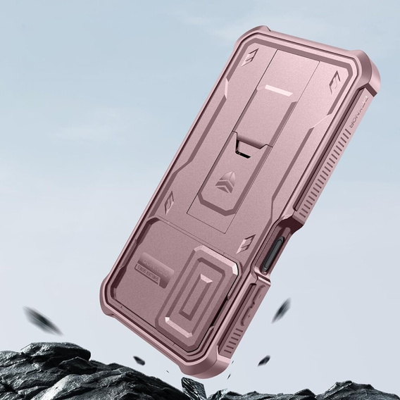 Obrnené puzdro pre Samsung Galaxy A15, Dexnor Full Body (Two Frames), ružové
