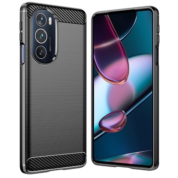 Obal na mobil pre Motorola Edge 30 Pro, Carbon, čierne