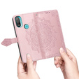 Klapkové puzdro pre Motorola Moto E20/E30/E40, Mandala, ružové rose gold