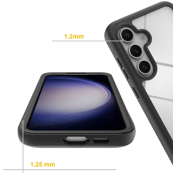 Puzdro pre Samsung Galaxy S24 FE, Shockproof, s fóliou, čierne